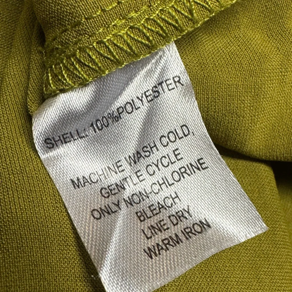 House of Harlow 1960 Cropped Satin Blouse Green Button Long Sleeve Medium N - Picture 11 of 11